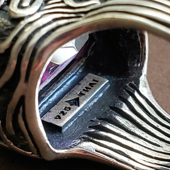 Silpada Sterling Silver Lavender Fields Purple CZ Cocktail Ring R2001 - Picture 8 of 15